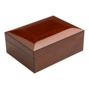 cigar humidors napoli 75 count walnut burl with arched top