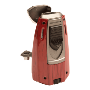 lotus cigar lighters mariner wood grain & gun double torch