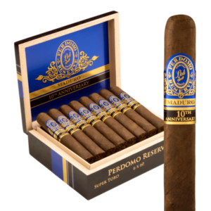 perdomo reserve 10th anniversary box pressed maduro super toro / 6 x 60